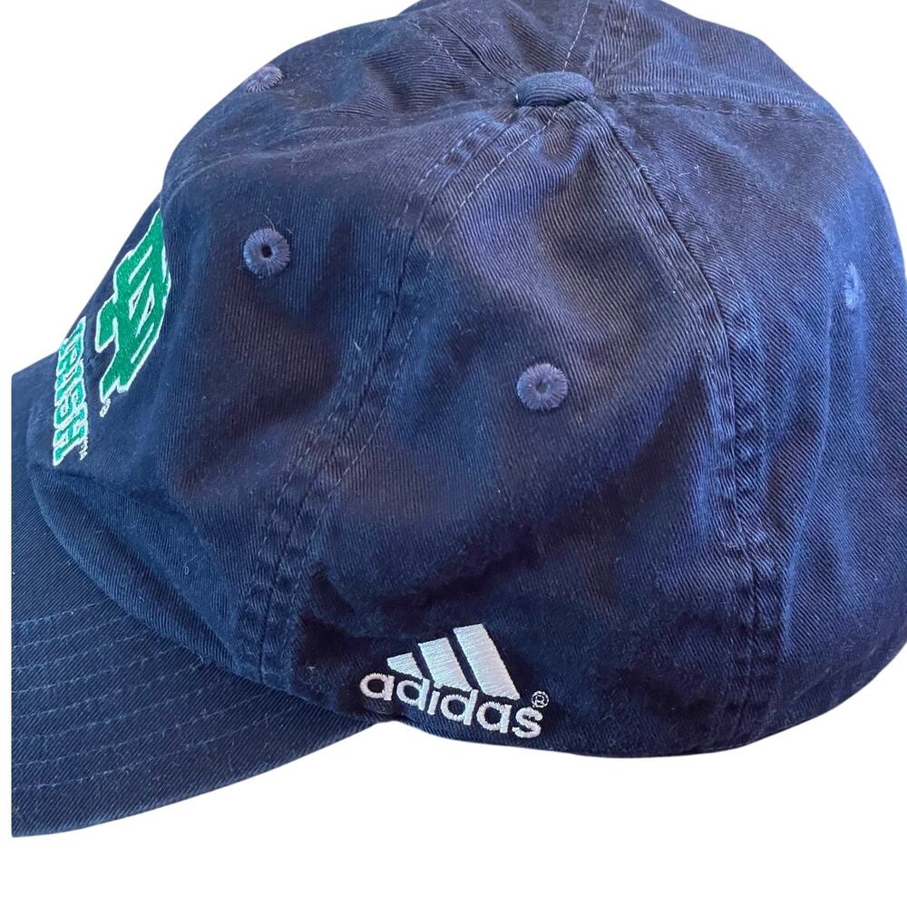 Notre Dame Fighting Irish Baseball Hat Navy Blue Green ND Logo Dad Cap - Picture 4 of 8